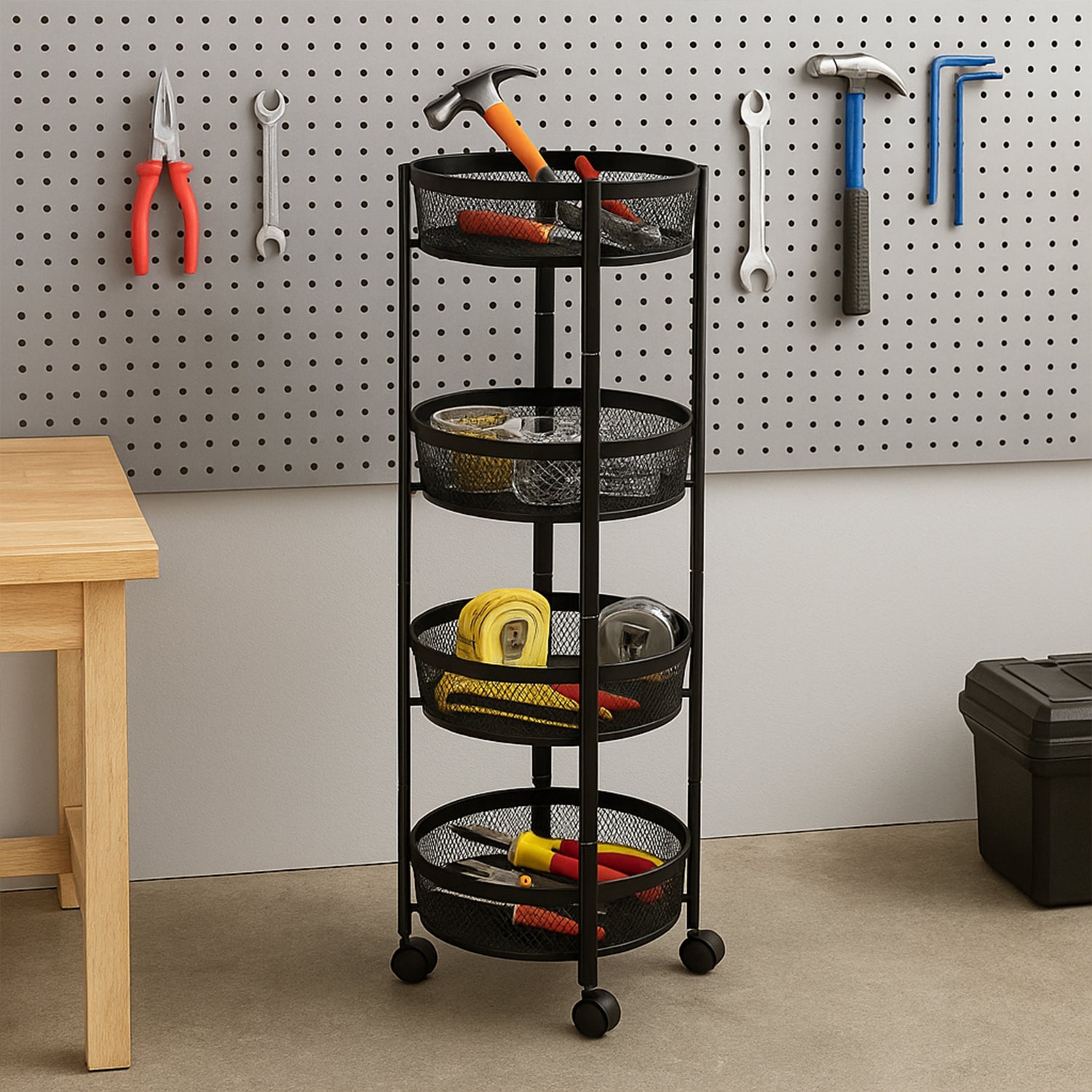 Round Mesh Basket Organizer Round Mesh Basket Organizer